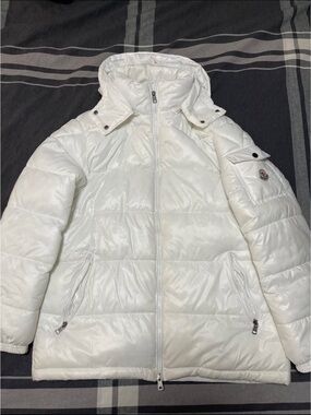 Moncler White maya Puffer Jacket